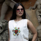 White Floral Embroidered Co-Ord Set – Premium Women’s Wear