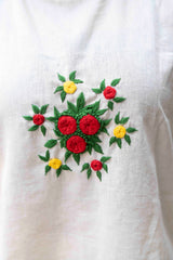 White Floral Embroidered Co-Ord Set – Premium Women’s Wear